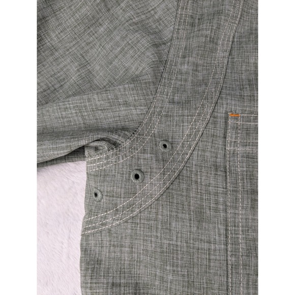 ORVIS Mens Button Up Shirt Long Sleeve Casual Green Travel Medium M - Picture 4 of 12